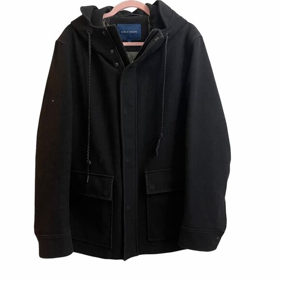Cole Haan Other - Cole Haan Black Wool Blend Coat